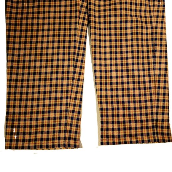 LIZ CLAIBORNE Pants sz 12P Tan/Navy Plaid Coastal Preppy 5 pocket style EUC - Picture 7 of 10